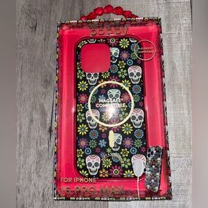 ☠️NEW Xo Poppy Sugar Skull MagSafe Compatible iPhone 16 Pro Max Case